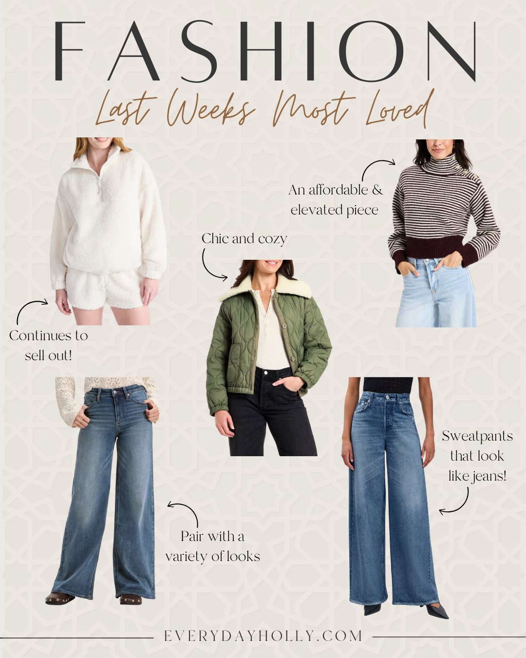 Last week's most loved fashion finds from Target and Walmart, winter must haves, winter trends, viral sweatpants jeans, quilted jacket, turtleneck sweater, fleece pullover, wide leg jeans, everydayholly 

 #LTKSeasonal #LTKOver40 #LTKPetite
