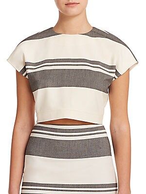 Colton Striped Cropped Top | Saks Fifth Avenue OFF 5TH