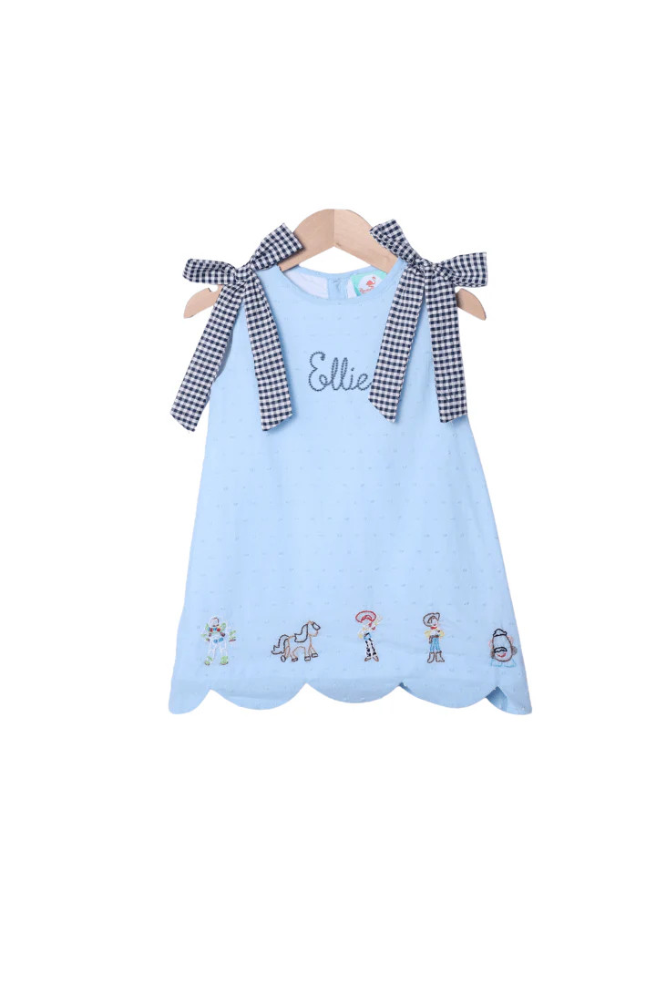 Shadow Embroidered Cowboy Friends Dress | The Smocked Flamingo