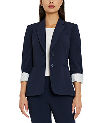 Notched Two-Button Blazer | Macy's