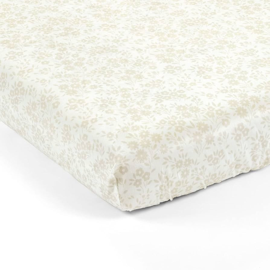 Lush Decor Garden of Flowers Soft & Plush Fitted Crib Sheet, 52"x 28", Neutral | Amazon (US)