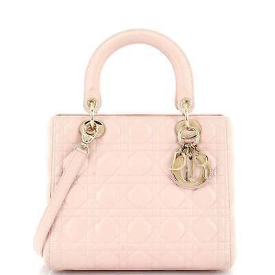 Christian Dior Lady Dior Bag Cannage Quilt Lambskin Medium Pink  | eBay | eBay US