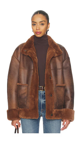 Jen Coat in Chocolate Brown | Revolve Clothing (Global)