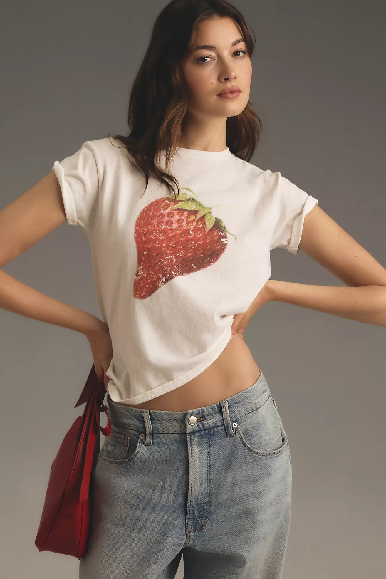 By Anthropologie Strawberry Graphic Tee | Anthropologie (US)