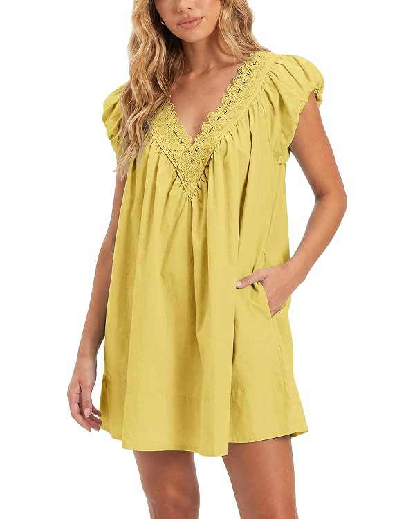 Shy Velvet 2026 Summer Women’s Boho Tunic Dress Oversized Flowy Cover Up Beach Vacation Dress w... | Amazon (US)