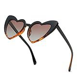 Polarized Heart Sunglasse Vintage Retro Cat Eye Oversized Glasses UV400 Protection | Amazon (US)