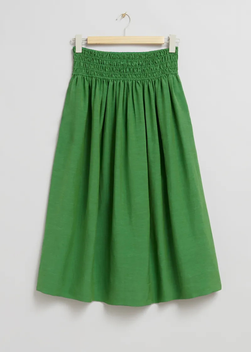 Smocked Waist Midi Skirt | & Other Stories US