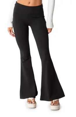 EDIKTED Naomi Flared Leggings in Black at Nordstrom, Size X-Small | Nordstrom
