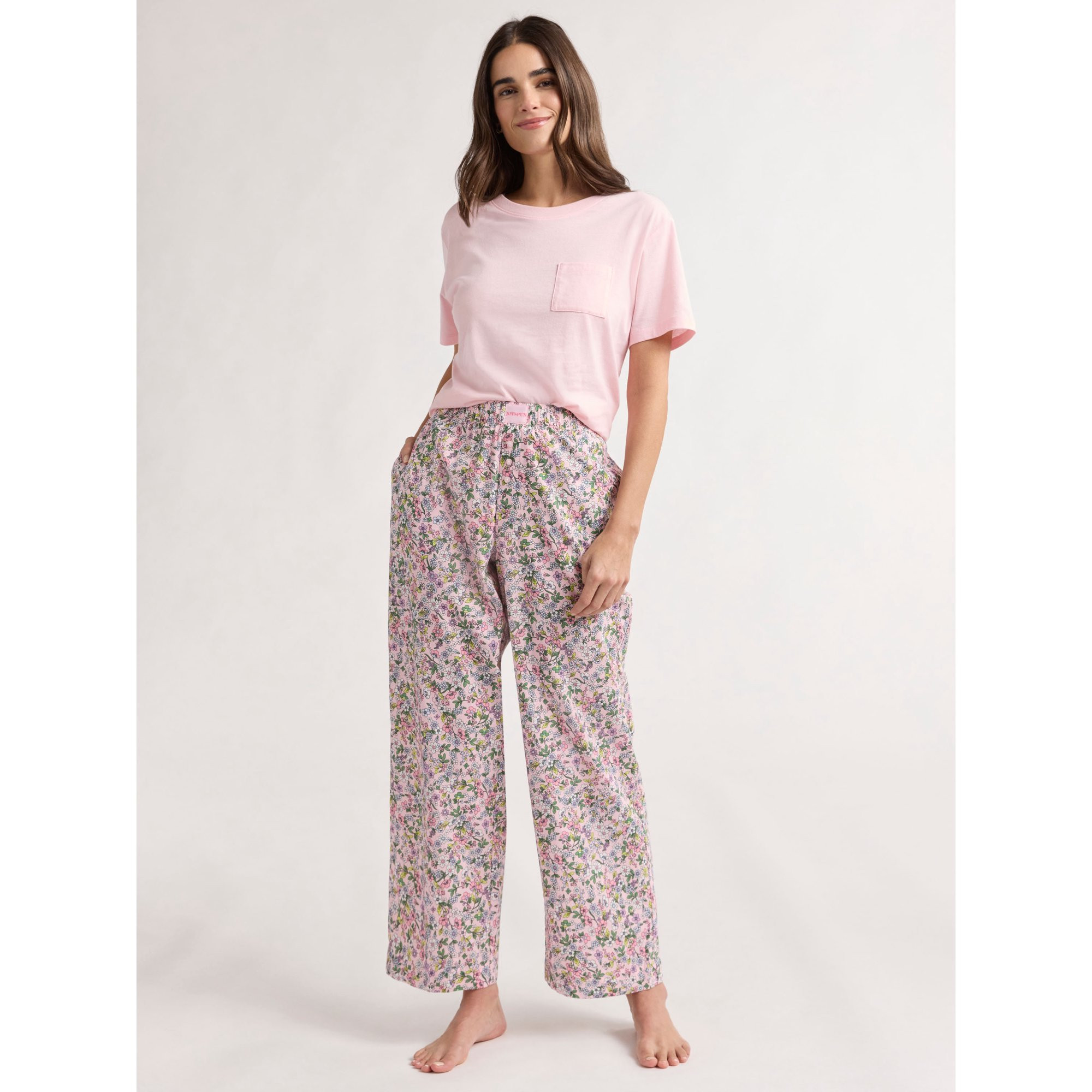 Joyspun Women's and Women’s Plus Cotton Poplin Sleep Pants, Sizes XS to 3X | Walmart (US)
