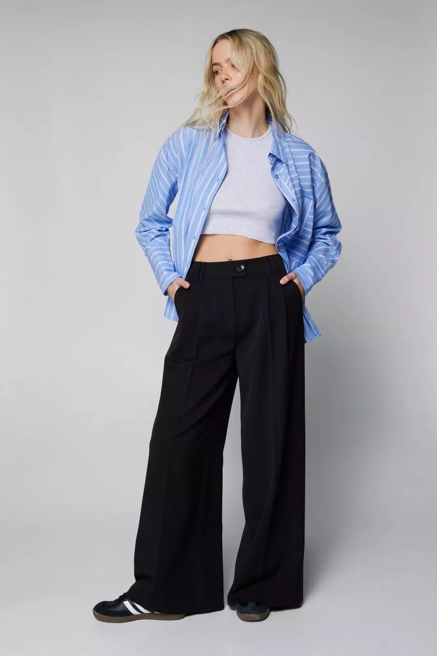 Tailored Double Pleat Wide Leg Pants | Nasty Gal US