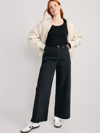 Cropped Waffle-Knit Scoop-Neck T-Shirt for Women | Old Navy (CA)