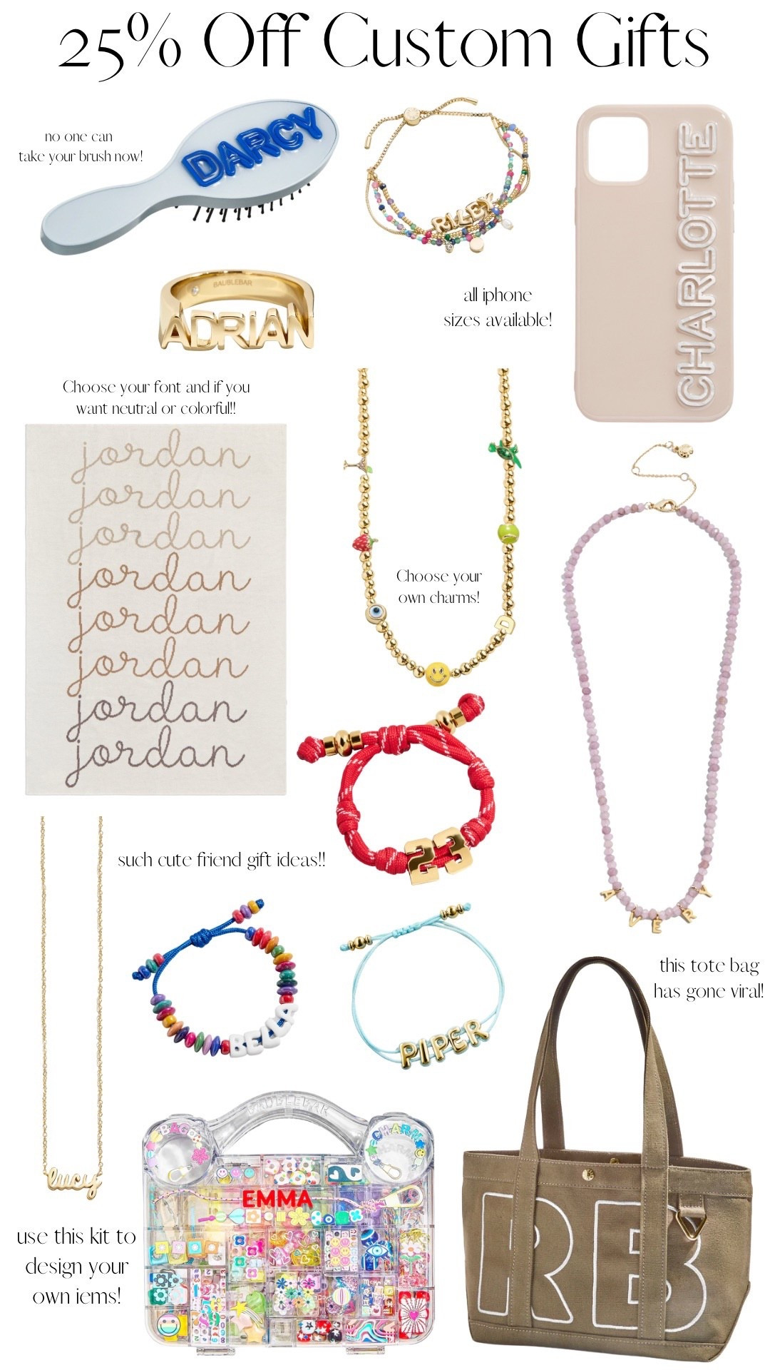 So many darling custom gift ideas for everyone! These are 25% off now, but the sale ends next week! 

#LTKFindsUnder50 #LTKStyleTip #LTKGiftGuide