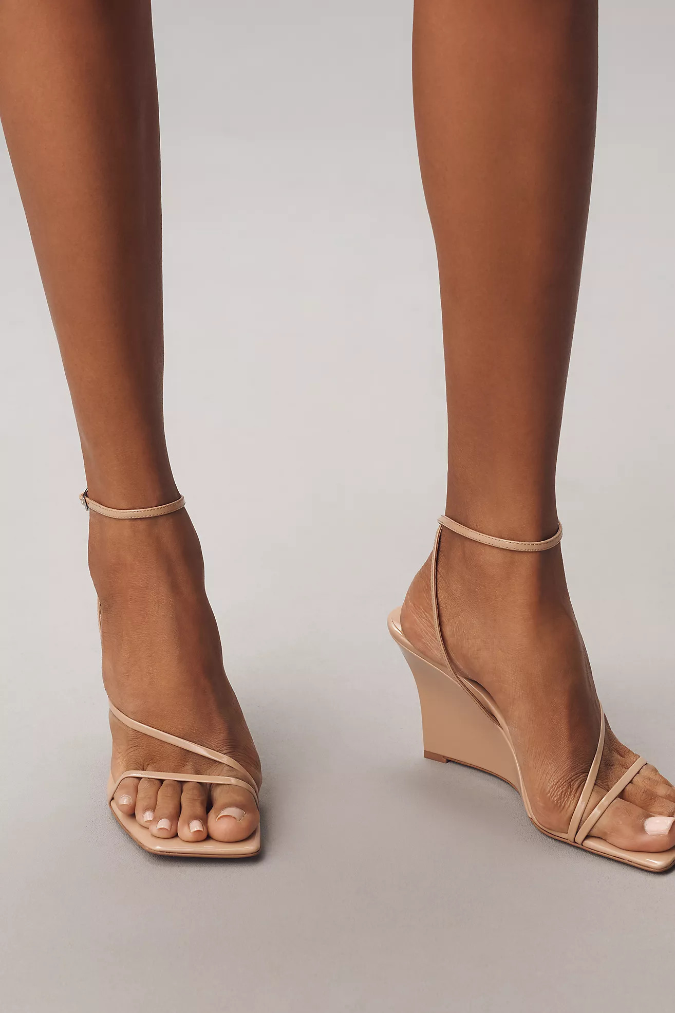 Jeffrey Campbell Highlight Strappy Square-Toe Wedge Sandals | Anthropologie (US)