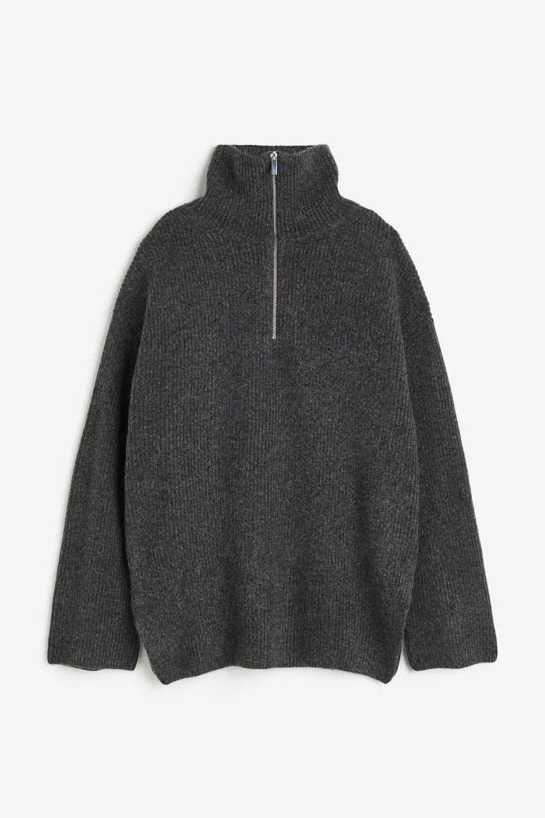 Rib-knit Half-zip Sweater | H&M (US + CA)