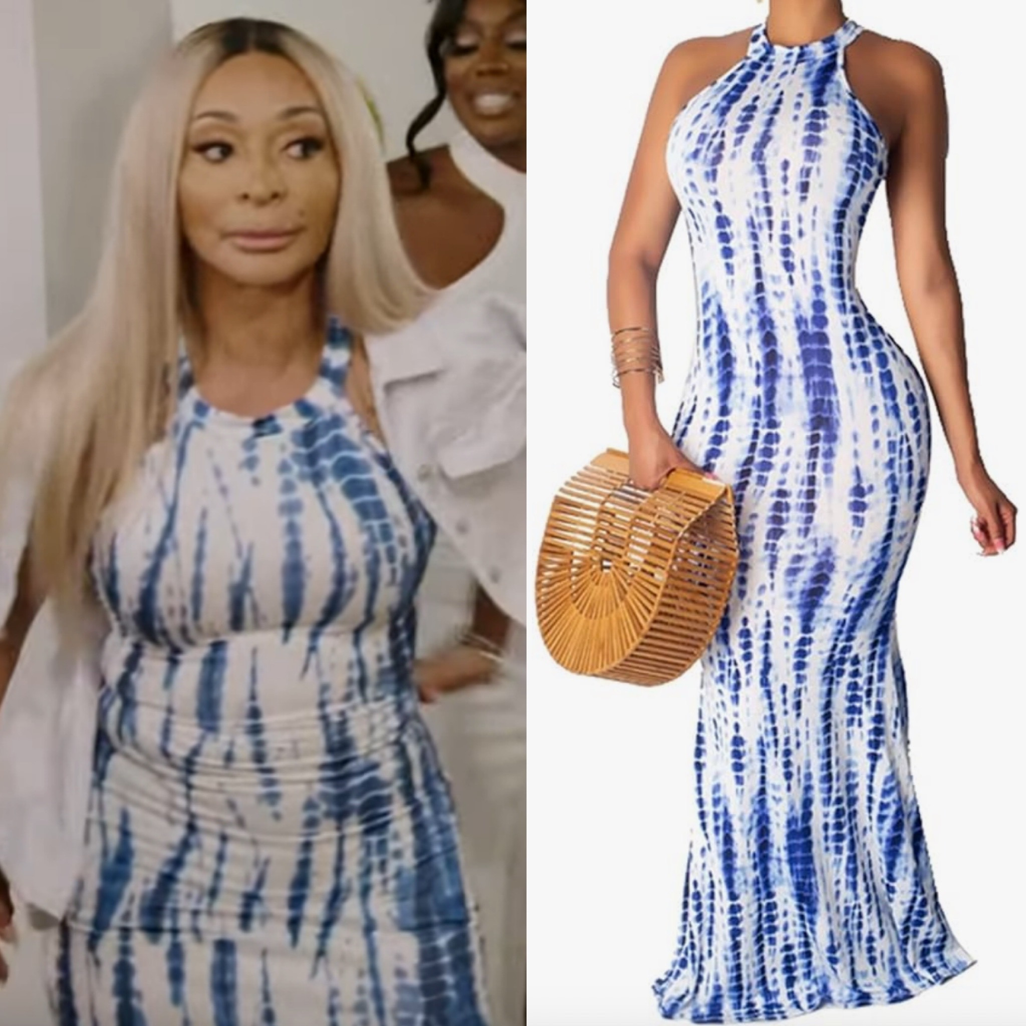 Karen Huger’s Blue Tie Dye Dress