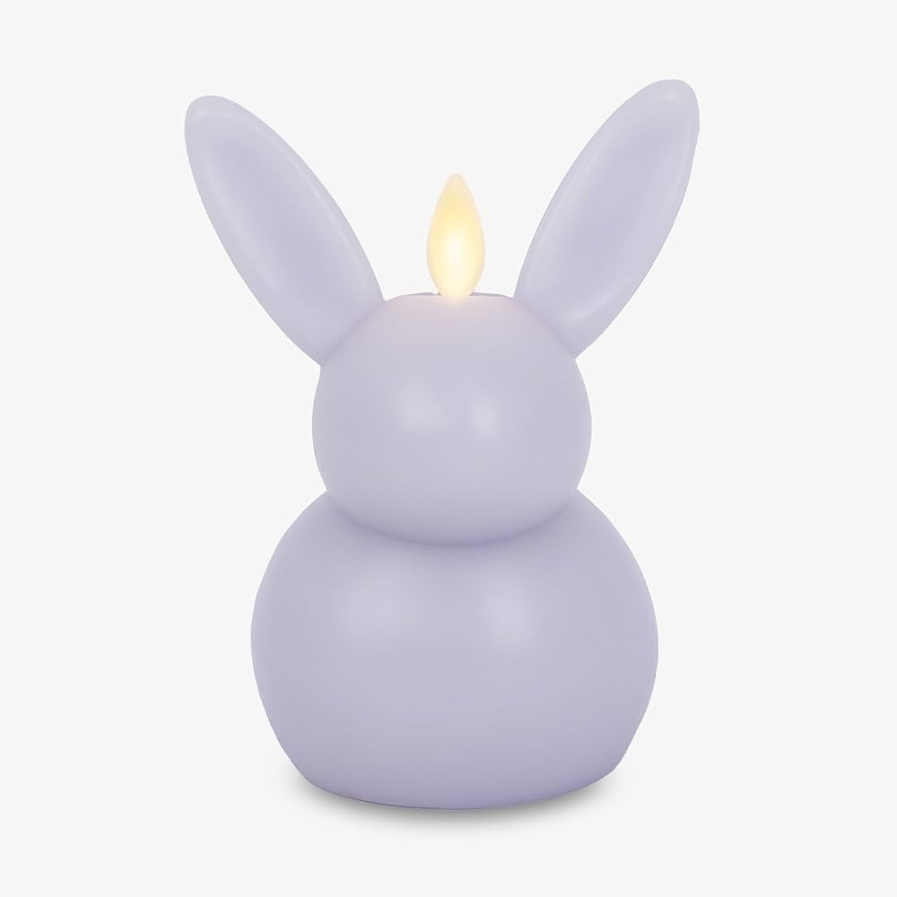 Luminara Easter Bunny Candle- Gentle Lavender 3.2" x 3.2" x 5.1"- Flameless Real-Flame Holiday-In... | Amazon (US)