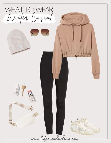 What to Wear- Winter Casual! Snag this cute Amazon hoodie for under $25! So cute for running errands! Also cute new Golden Goose sneakers…perfect gift for Valentine’s Day!

#amazonbeauty #amazonfinds #beltbag