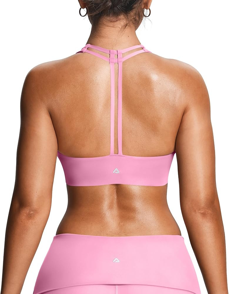 Aoxjox Women's Workout Sports Bras Fitness Training Gym Athlenza T-Back Bra Lumastretch™ Yoga C... | Amazon (US)