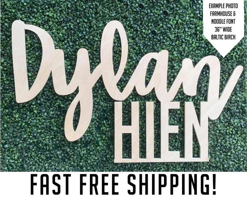 Stacked Custom name sign 12"- 48" wide, wood name sign, nursery sign, nursery letters, children's... | Etsy (US)