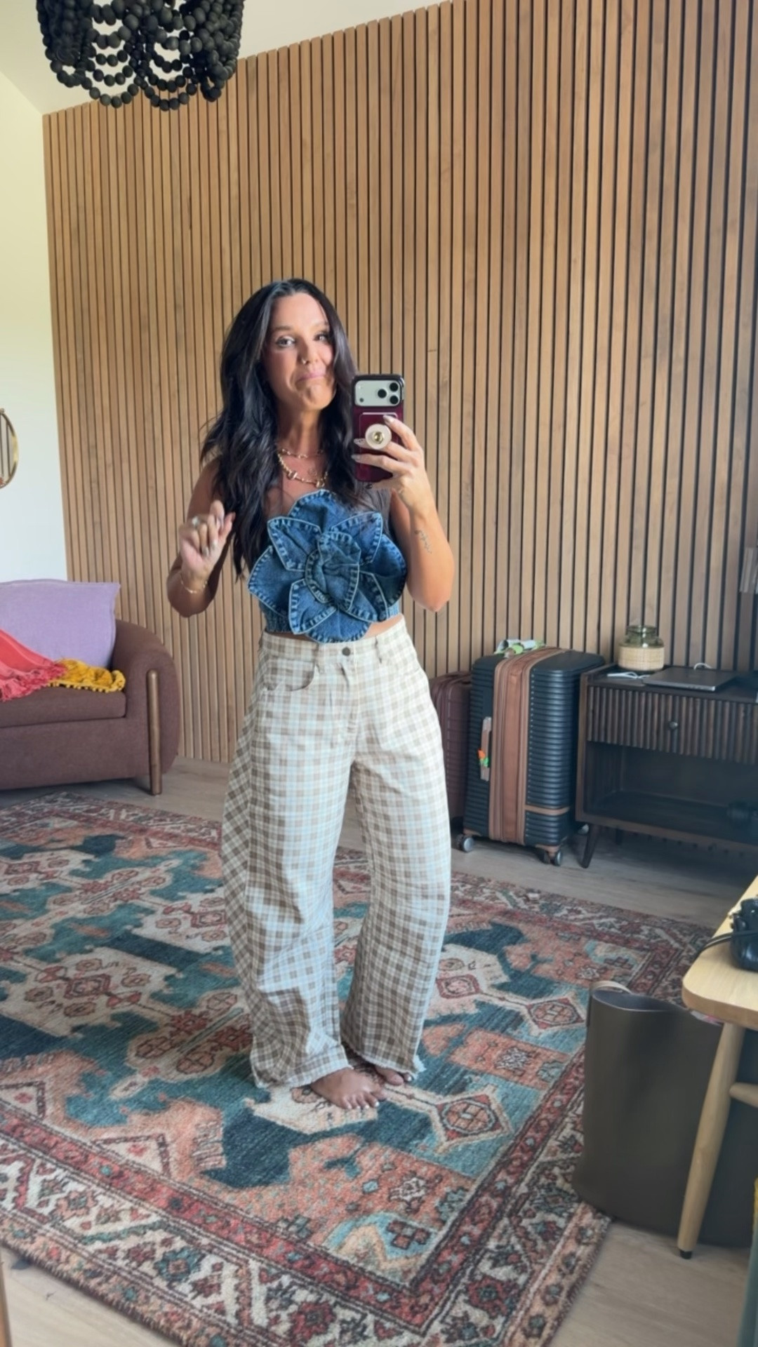 @Commense & @copperandcloth.shop wearing a small in top and bottom