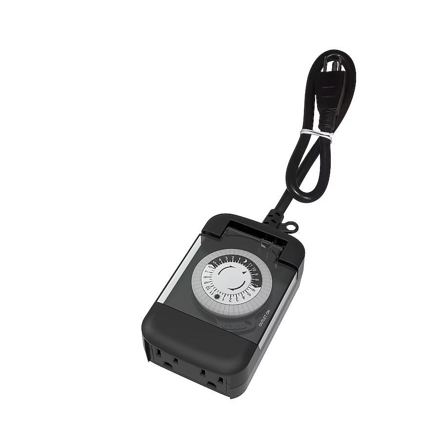 Utilitech 15-Amps 125-volt Indoor or Outdoor 2-Outlet Countdown Analog Lighting Timer | Lowe's