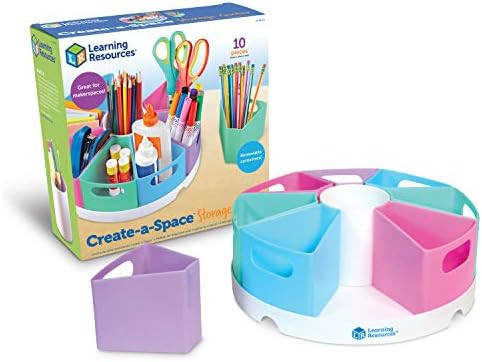 Learning Resources Create-a-Space Storage Center, 10 Piece set - Desk Organizer for Kids, Art Org... | Amazon (US)