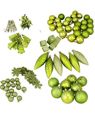 Northlight 125-Piece Club Pack of Shatterproof Tropical Green Kiwi Christmas Ornaments - Macy's | Macy's