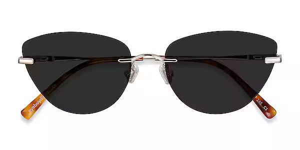 Linger - Cat Eye Rose Gold Frame Sunglasses For Women | Eyebuydirect | EyeBuyDirect.com
