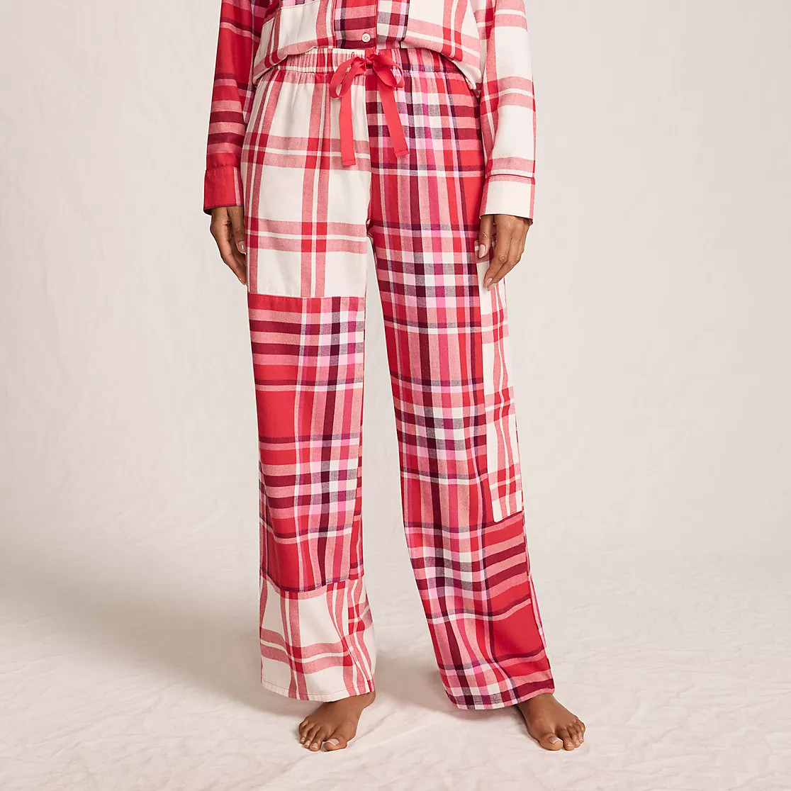 Women's Flannel Patchwork Wide Leg Sleep Pants | Lands' End (US)