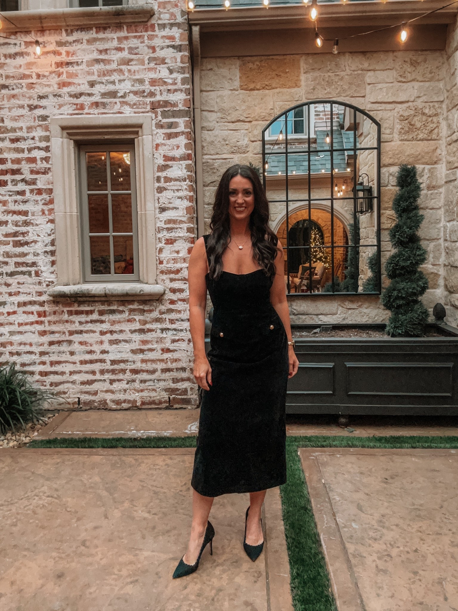 Holiday party ready! Black velvet dress from VICI with open back! 

#LTKHoliday #LTKootd #LTKFindsUnder100