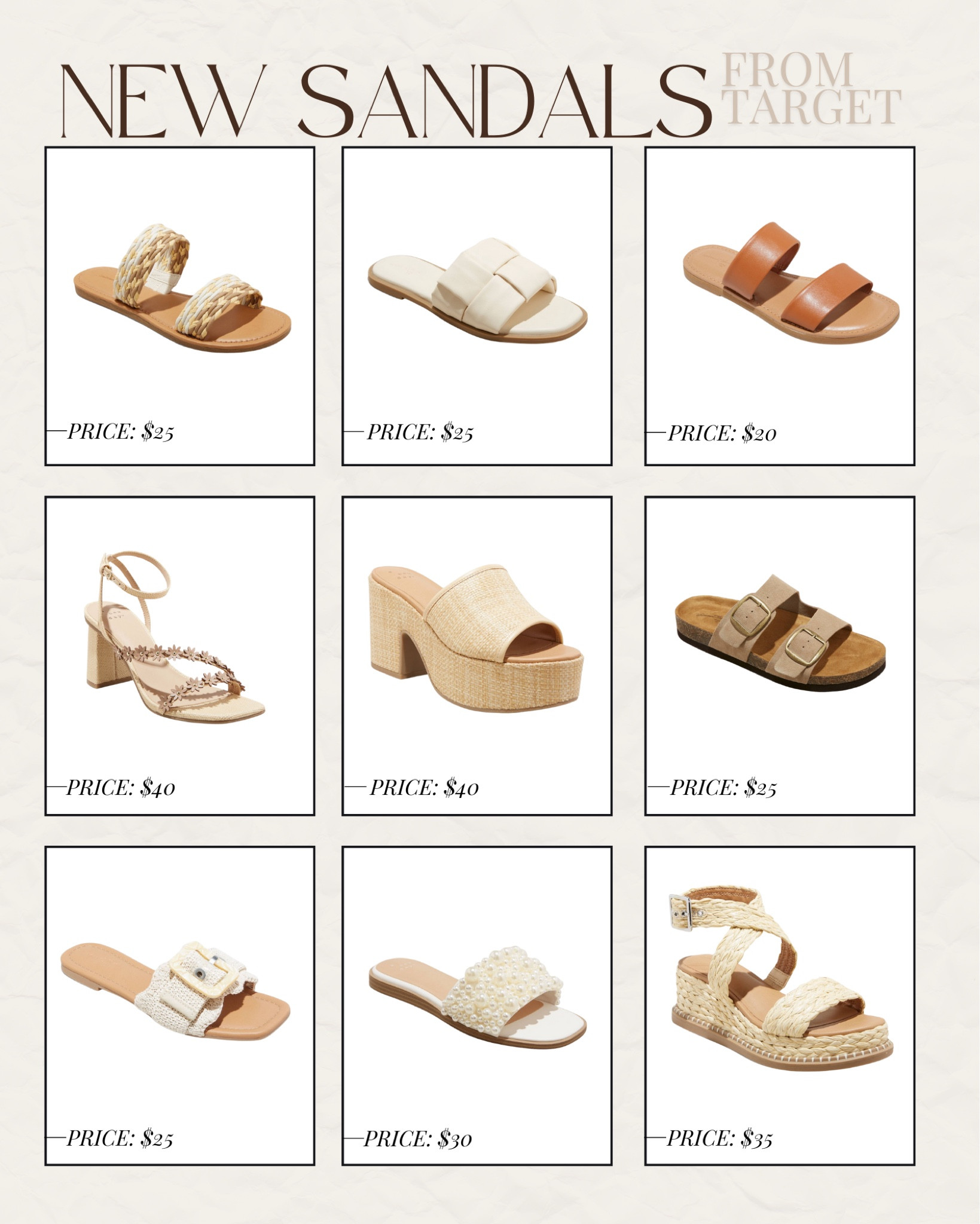 The cutest sandals from Target! These are perfect for spring 

#LTKfindsunder50 #LTKSeasonal #LTKshoecrush
