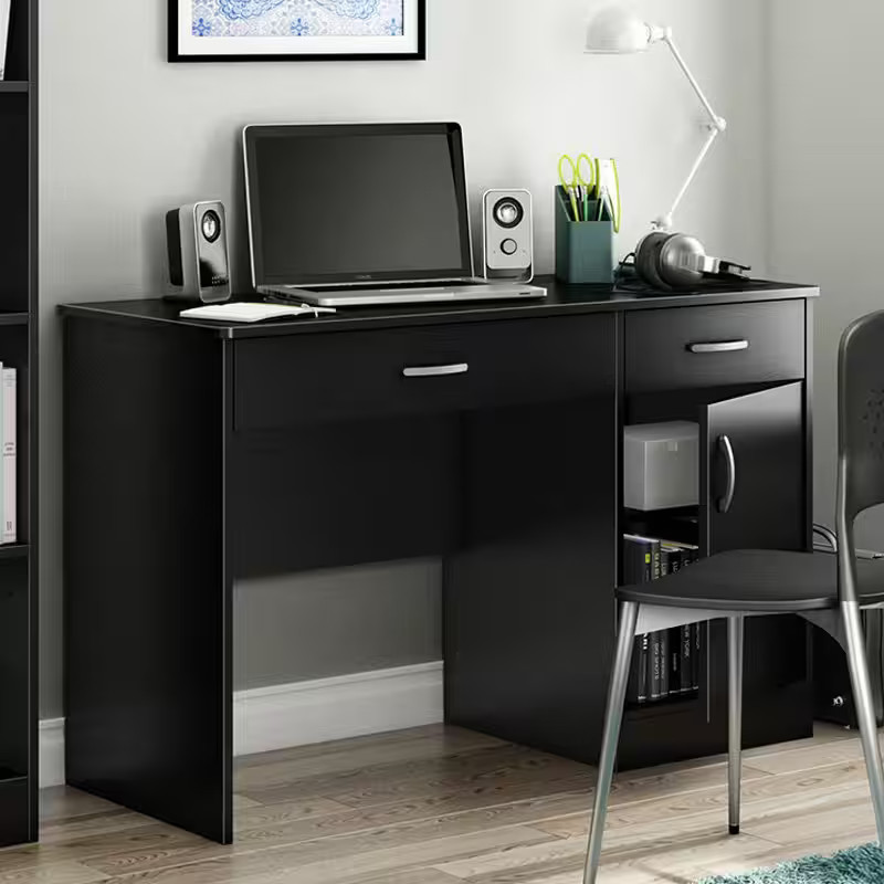 Hivvago - Home Office Work Desk Finish - Black | Best Buy U.S.