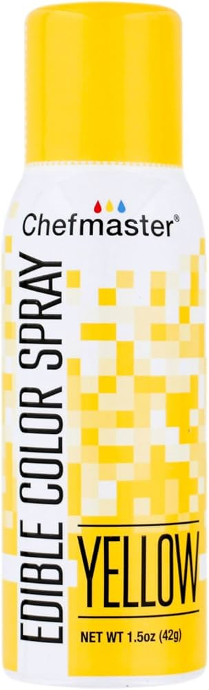 Chefmaster Edible Spray Cake Decorating Color 1.5oz Can - Yellow | Amazon (US)