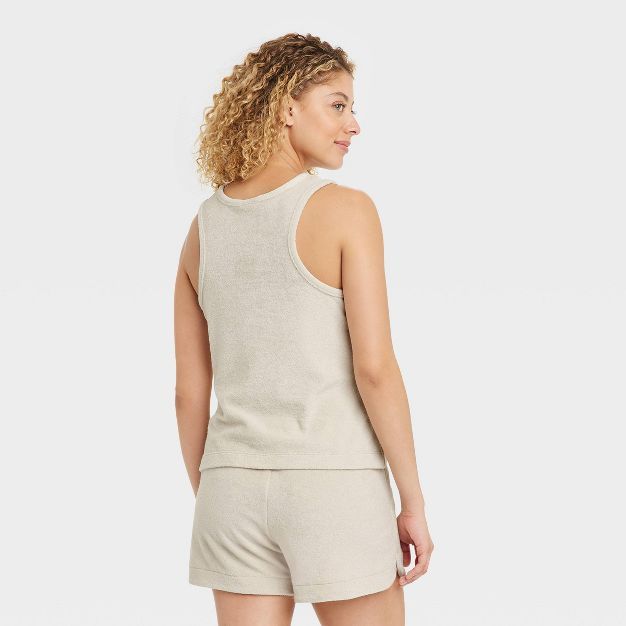 Women's Terry Tank Top - A New Day™ Tan | Target