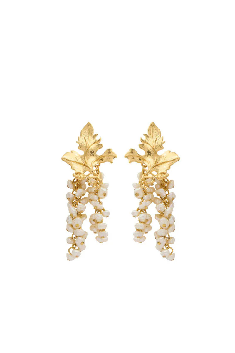 MINI ADILE EARRINGS IN IVORY | PERACAS | CULT MIA | CULT MIA UK LTD