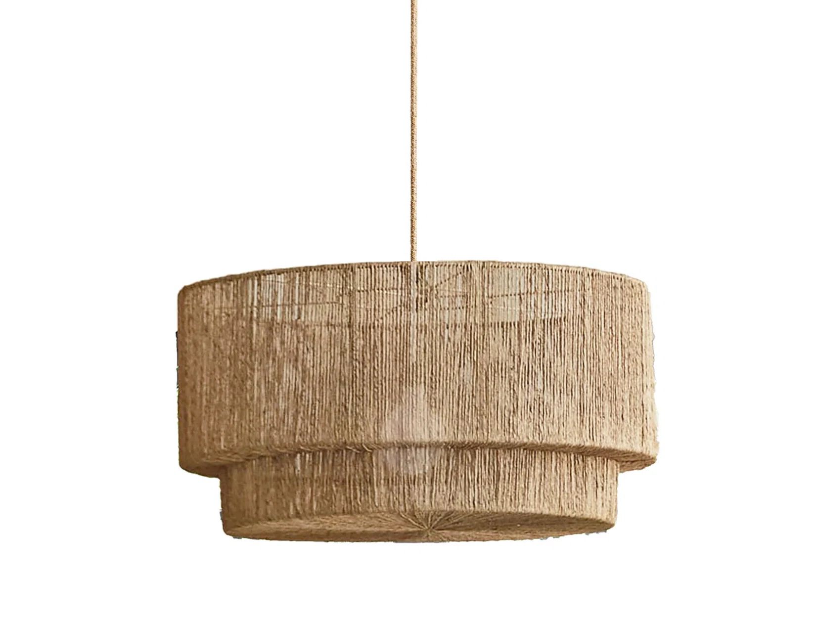 Ardita 1 - Light Natural Drum Pendant | Wayfair North America