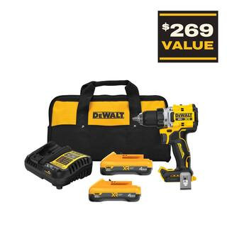 DEWALT 20V XR Lithium-Ion Cordless Brushless 1/2 in. Drill/Driver Kit with (2) 4.0 Ah Batteries a... | The Home Depot