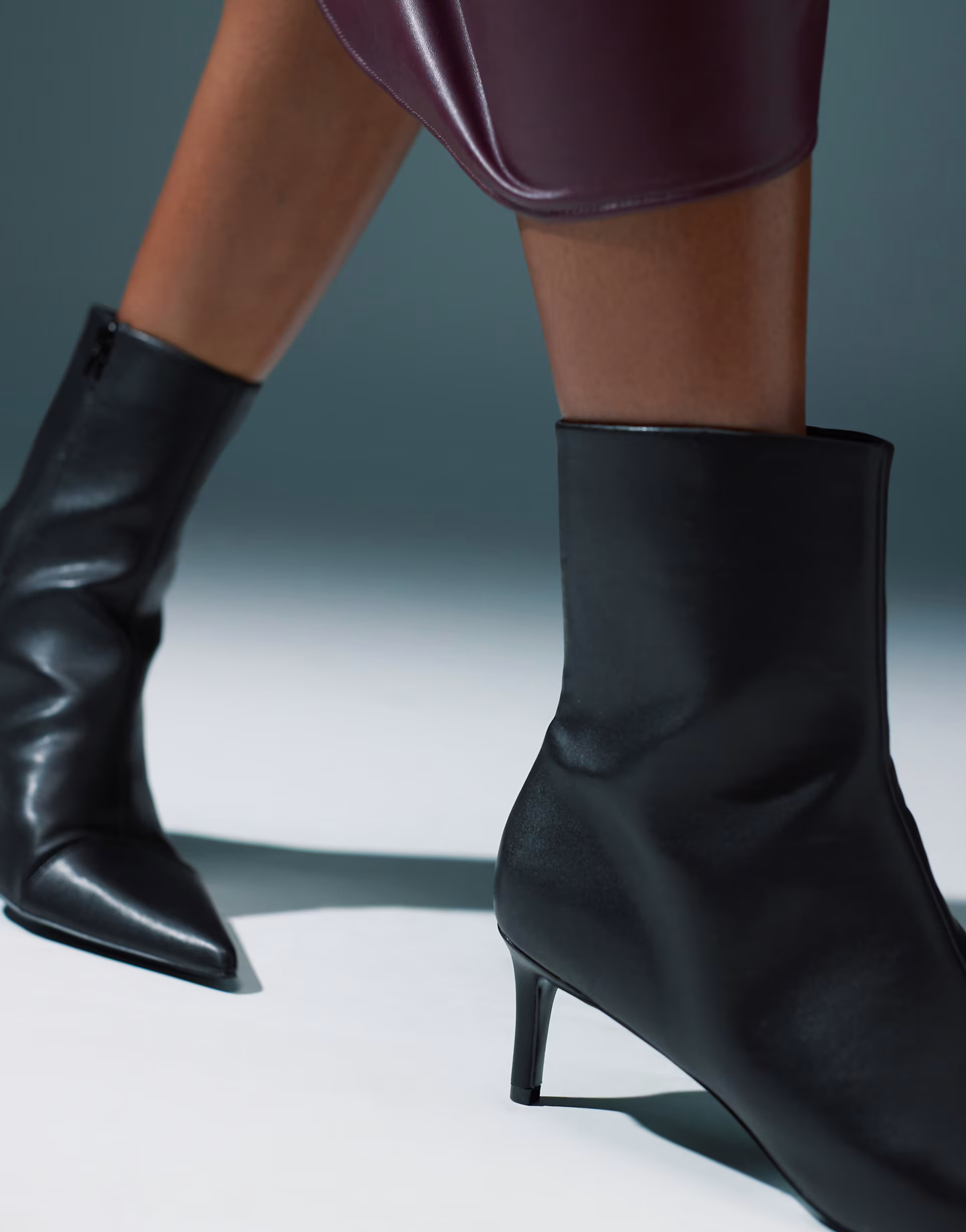 ASOS DESIGN Rosalie kitten heel mid boots in black | ASOS (Global)