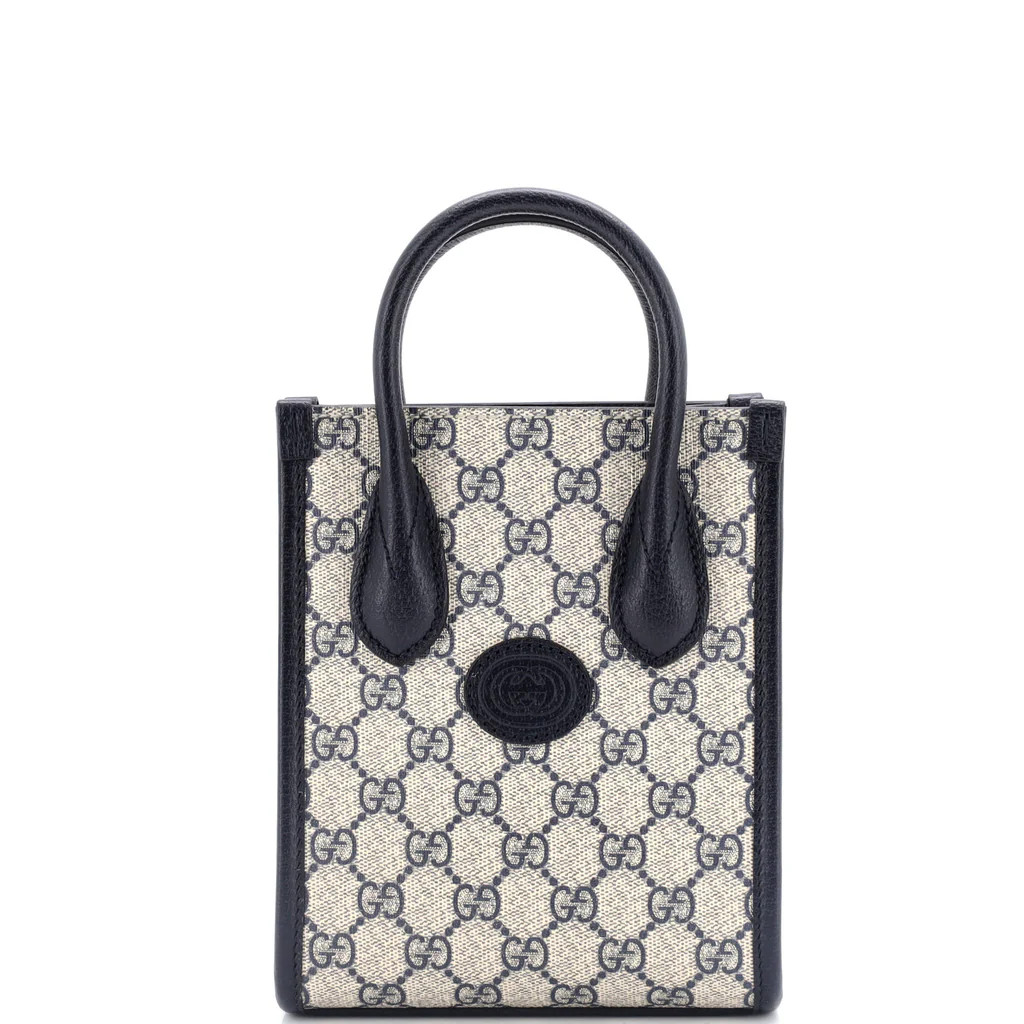 Interlocking G Patch Tote GG Coated Canvas Mini | Rebag