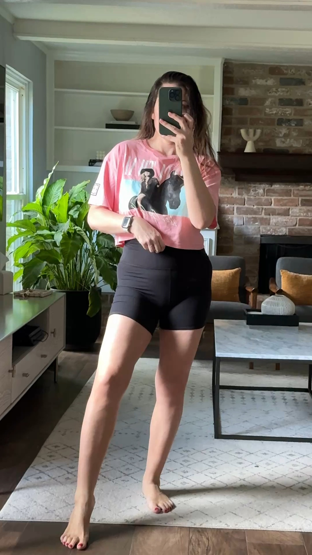 My type of loungewear!! 

Found this cute graphic tee at Walmart for less than $10!! They also have a Britney Spears tee. The black biker shorts are Avia at Walmart and less than $14!! Great material, not see through. Wearing medium in both

#LTKOver40 #LTKmomlife #LTKActive