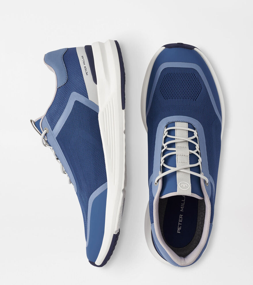 Peter Millar Men's Camberfly Sneaker | Color: Blue Pearl | Size: 9.5 | Peter Millar