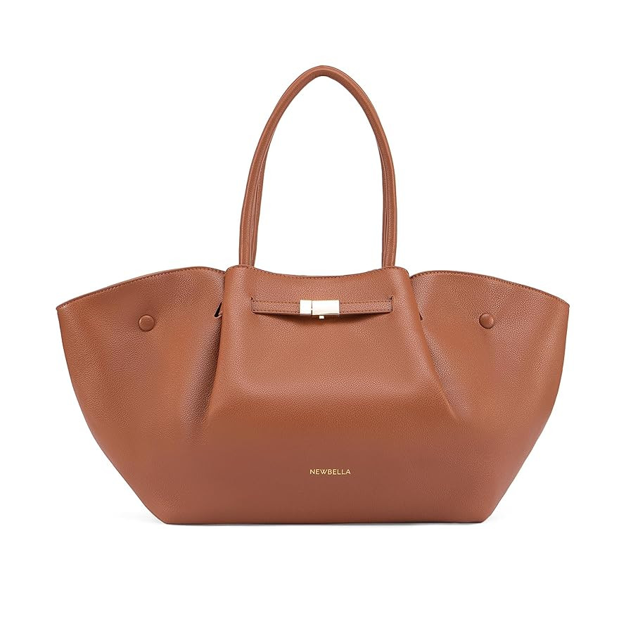 Women's Vegan Leather Tote Bag,15L Large Capacity Bag, Vintage Hobo Shoulder Purse with Top Handl... | Amazon (US)