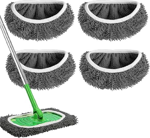 Reusable Microfiber Mop Pads for Swiffer Sweeper - Wet & Dry Cleaning Cloths - Mop Head Replaceme... | Amazon (US)