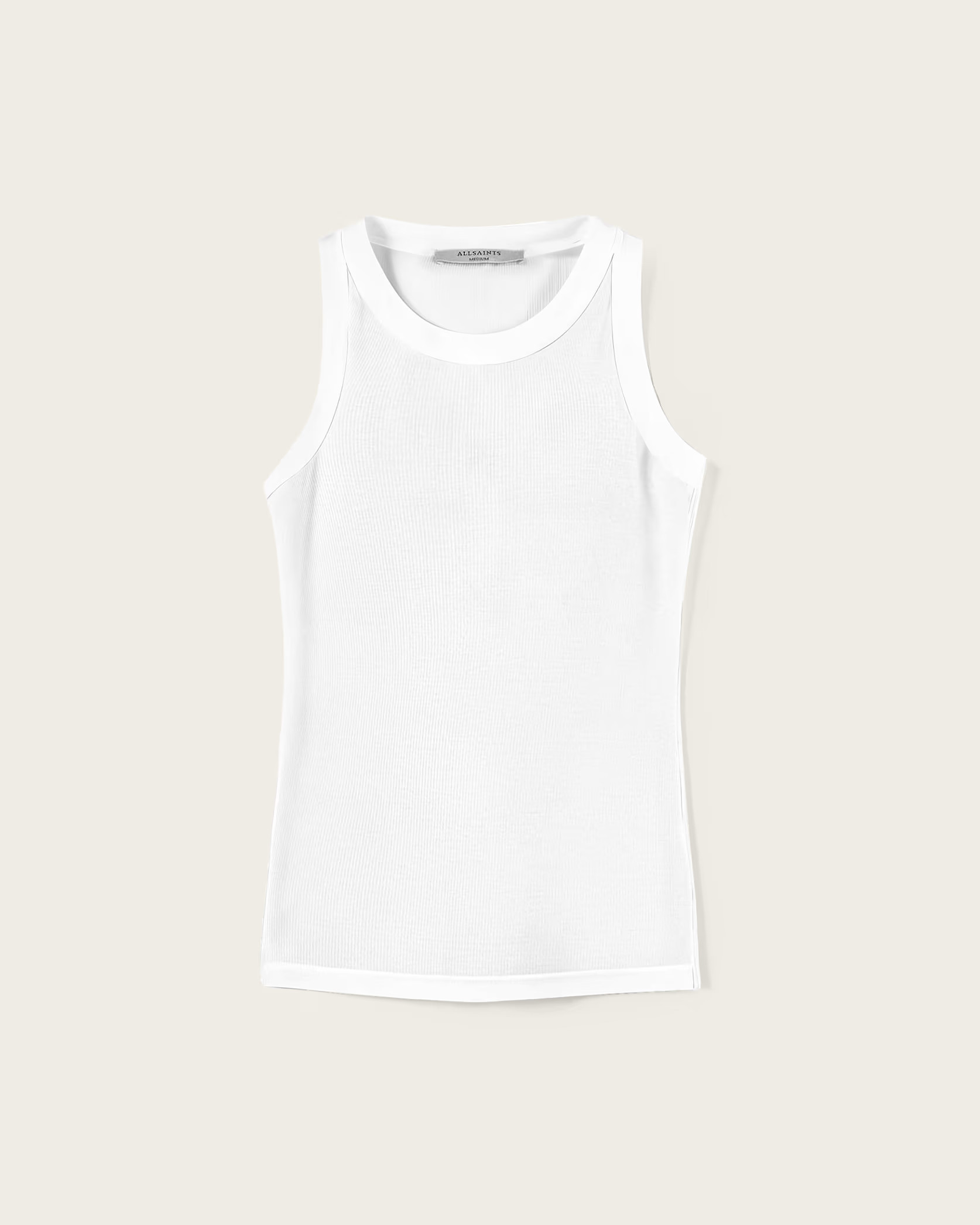 Rina Crew Neck Sleeveless Tank Top White | ALLSAINTS | AllSaints UK