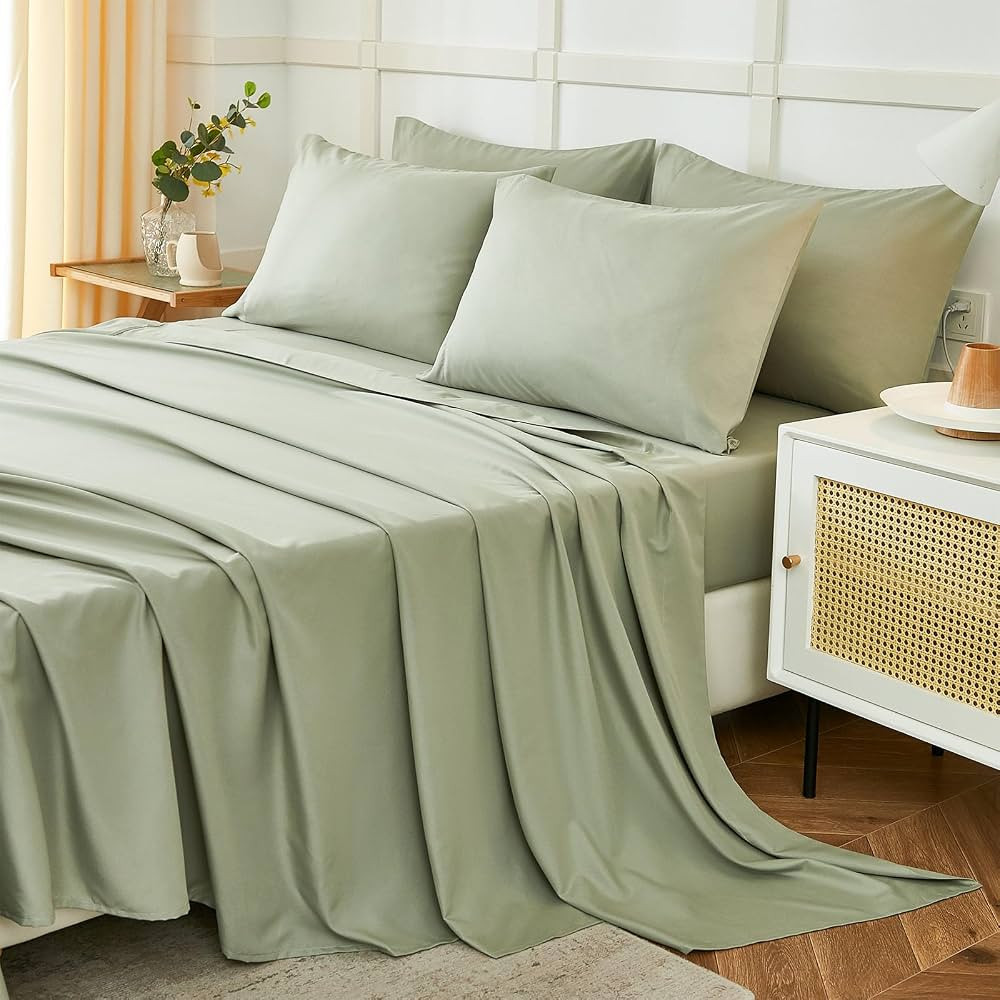 ILAVANDE Queen Sheets Set 6 Piece,Hotel Luxury Super Soft 1800 Series Microfiber Queen Bed Sheets... | Amazon (US)