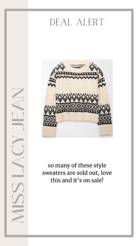 Fair isle sweater in stock and on sale!

#LTKHoliday #LTKsalealert #LTKSeasonal