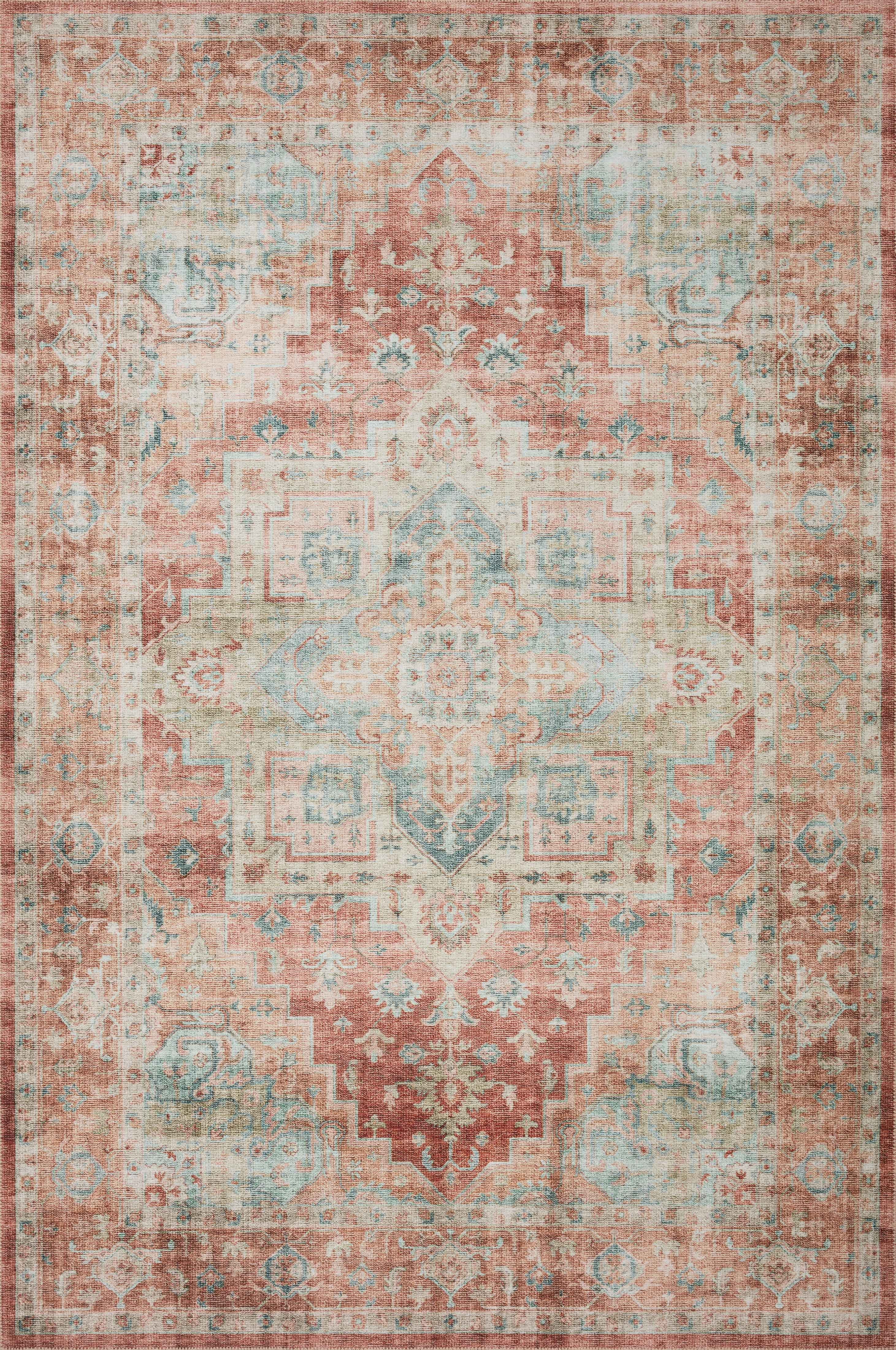 Loloi II Heidi Collection HEI-01 Terracotta / Aqua, Oriental Area Rug 2'-3" x 3'-9" | Walmart (US)