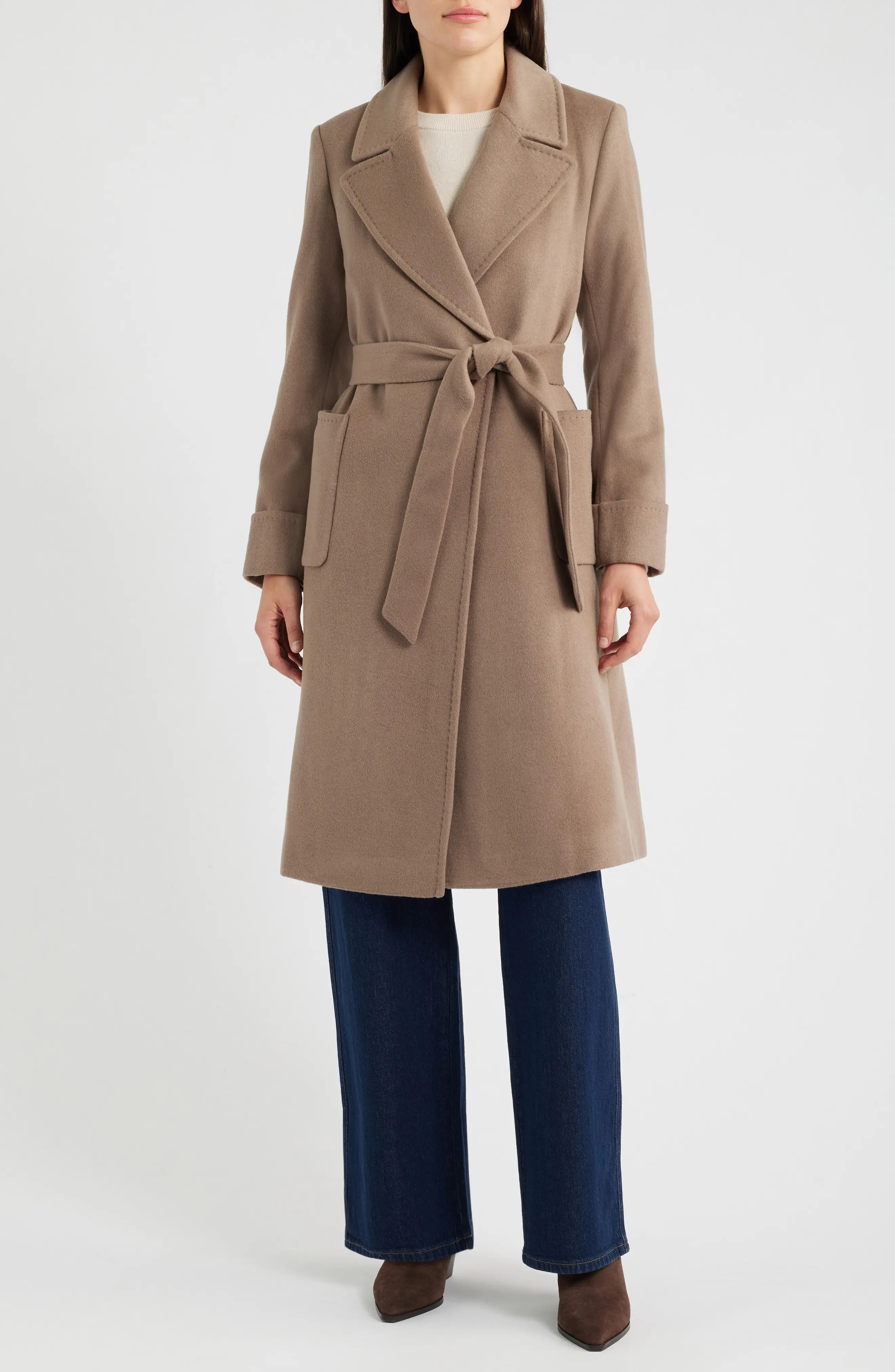 Wool Blend Wrap Coat (Women) | Nordstrom | Nordstrom