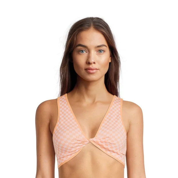 No Boundaries Juniors' Seamless Reversible Twist Bralette, Sizes to 3XL | Walmart (US)