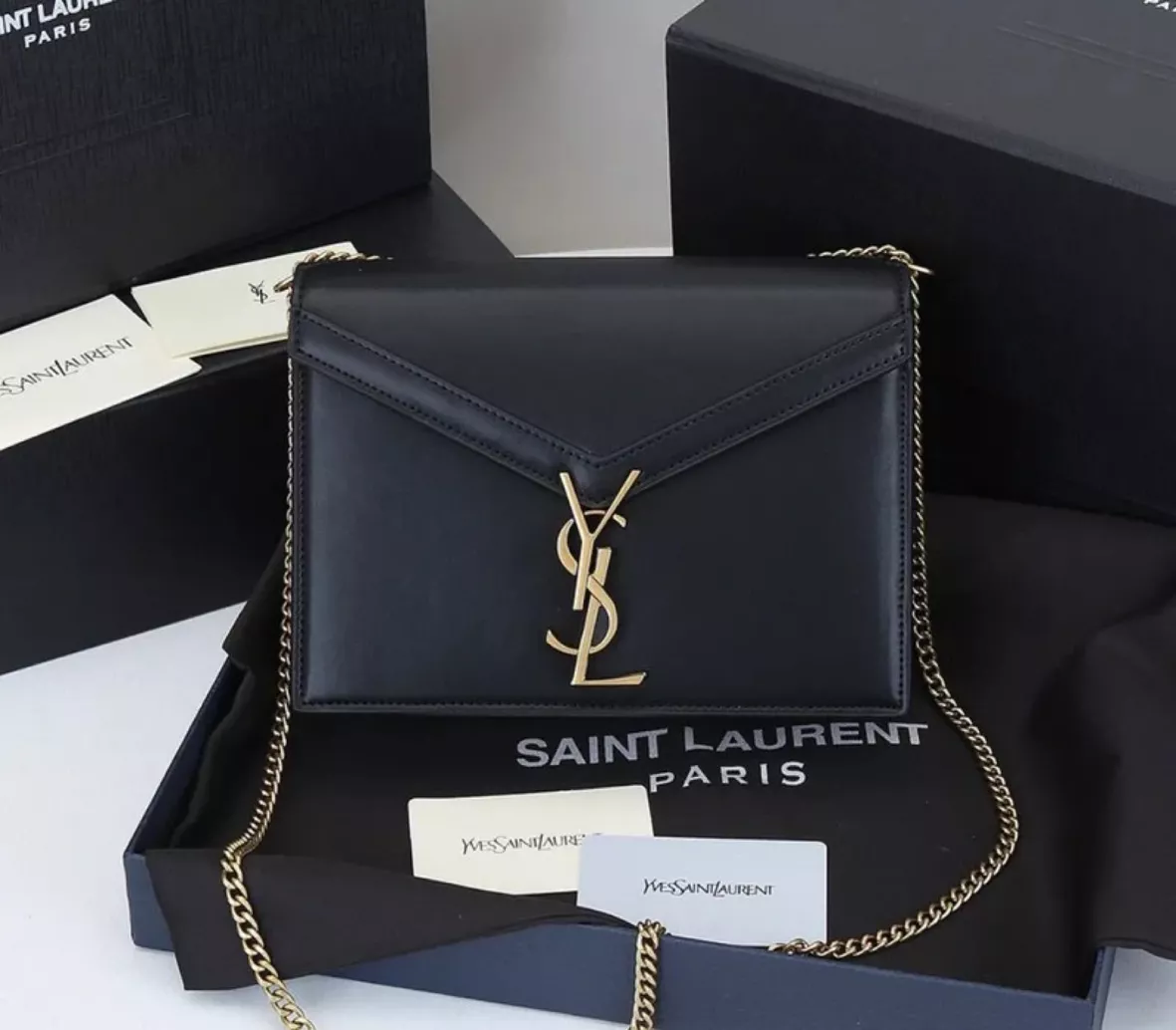 Saint Laurent Cassandra Monogram Clasp Leather Crossbody